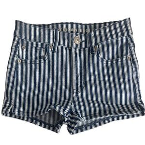 American Eagle White & Navy Stripped Shorts​​​​